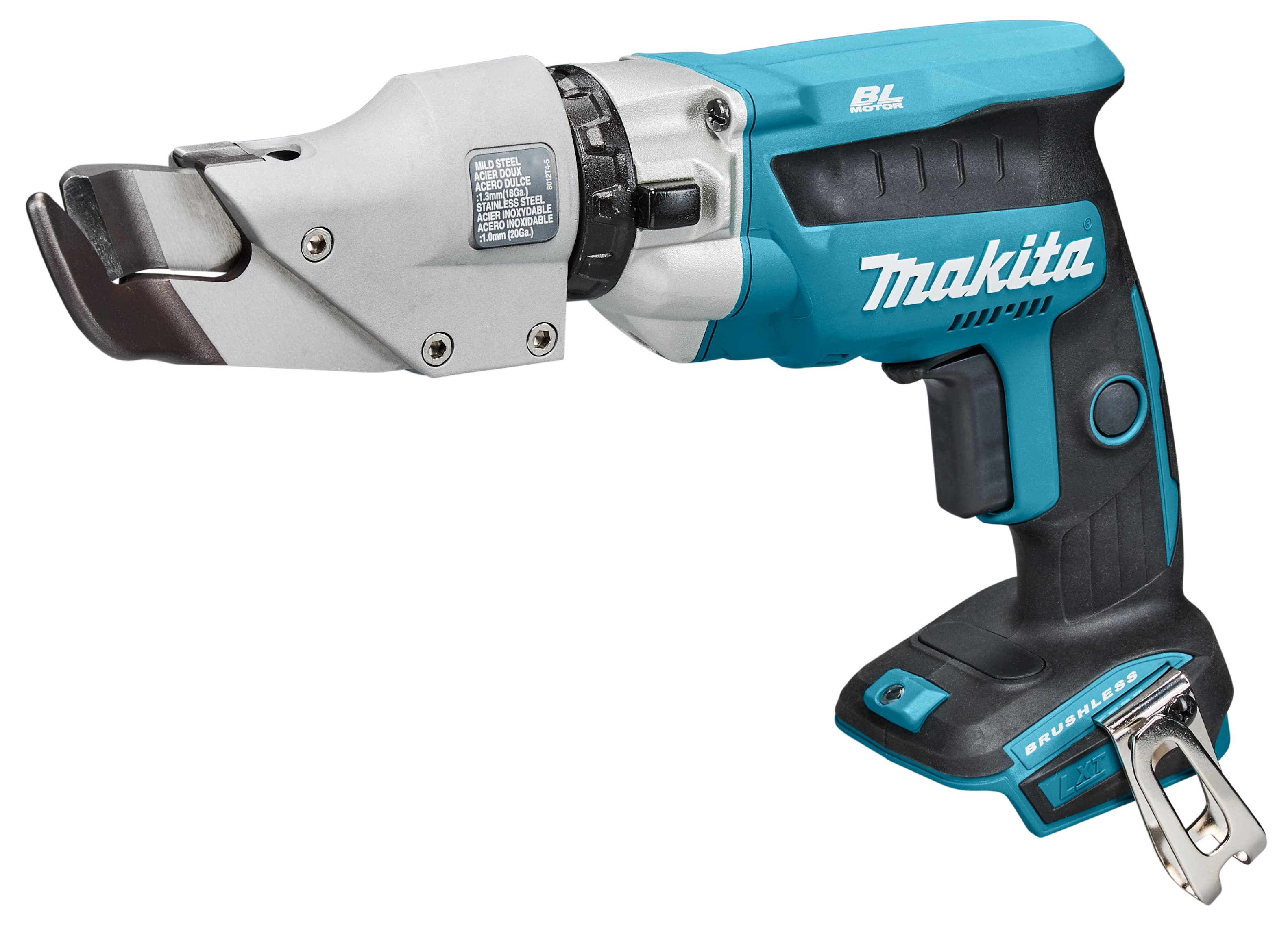 Makita plaatschaar DJS131Z 0.7-2.2mm bochten draaibare kop 18V