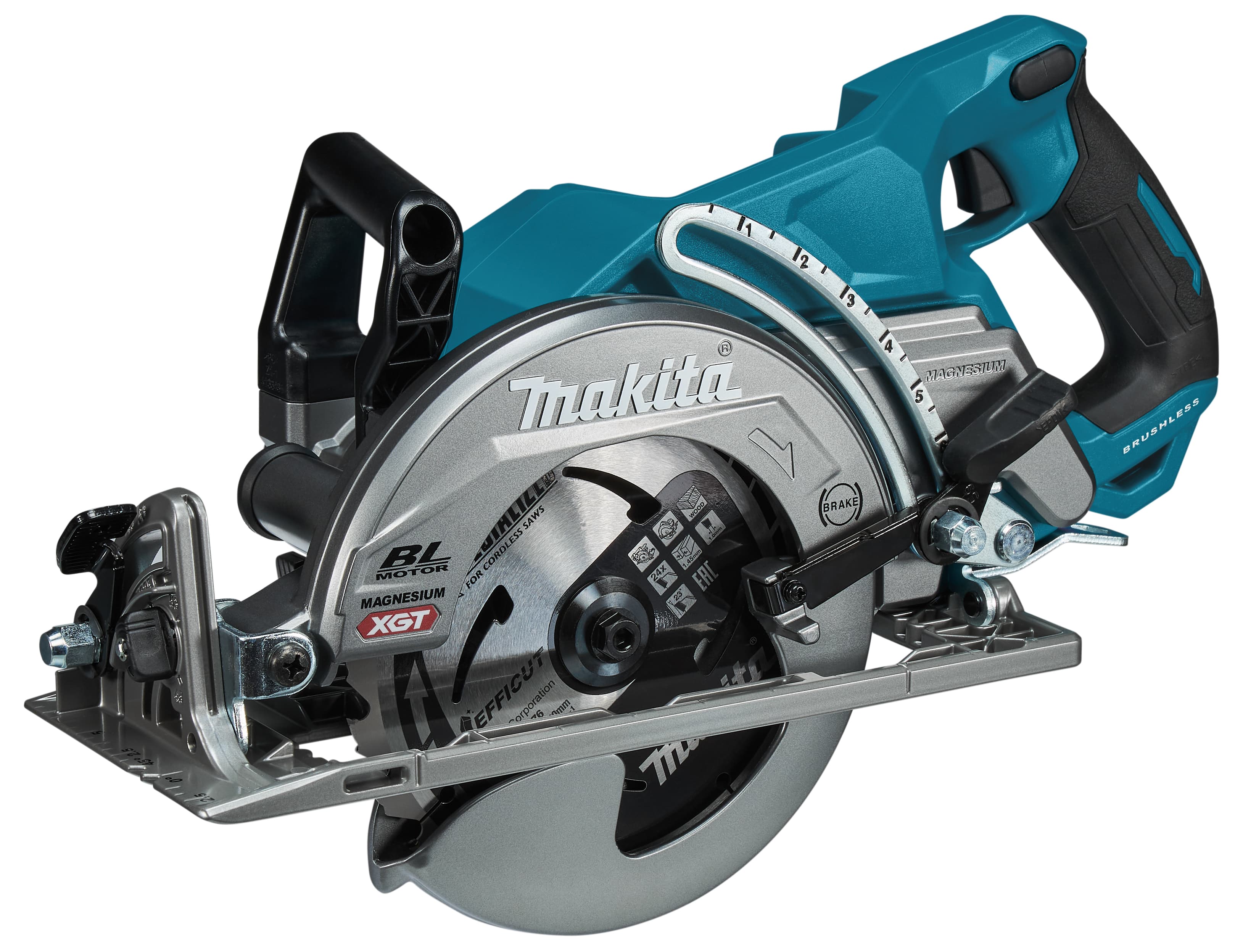 Makita cirkelzaag RS001GZ 185mm links achterhandgreep 40V