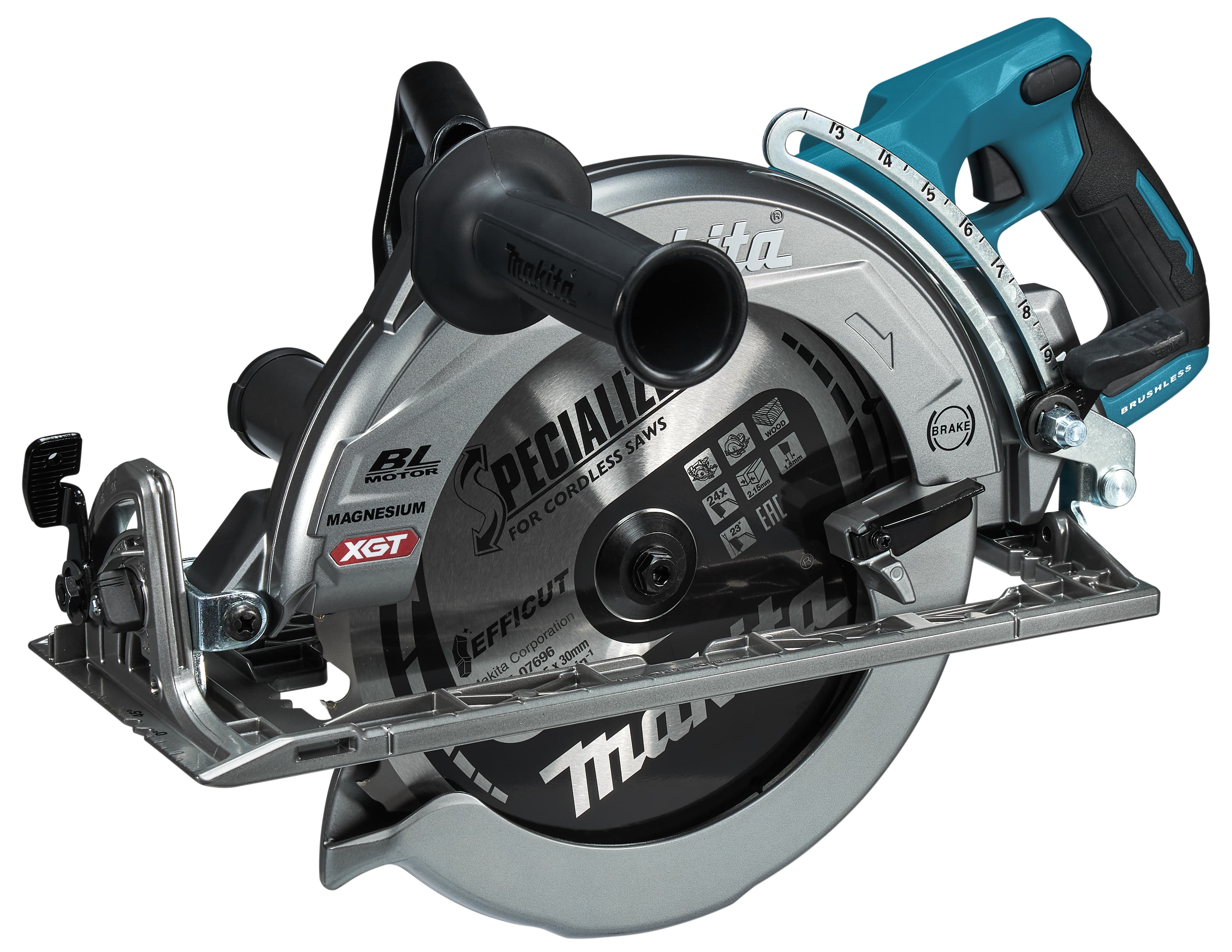 Makita cirkelzaag RS002GZ 260mm links achterhandgreep 40V AWS ready