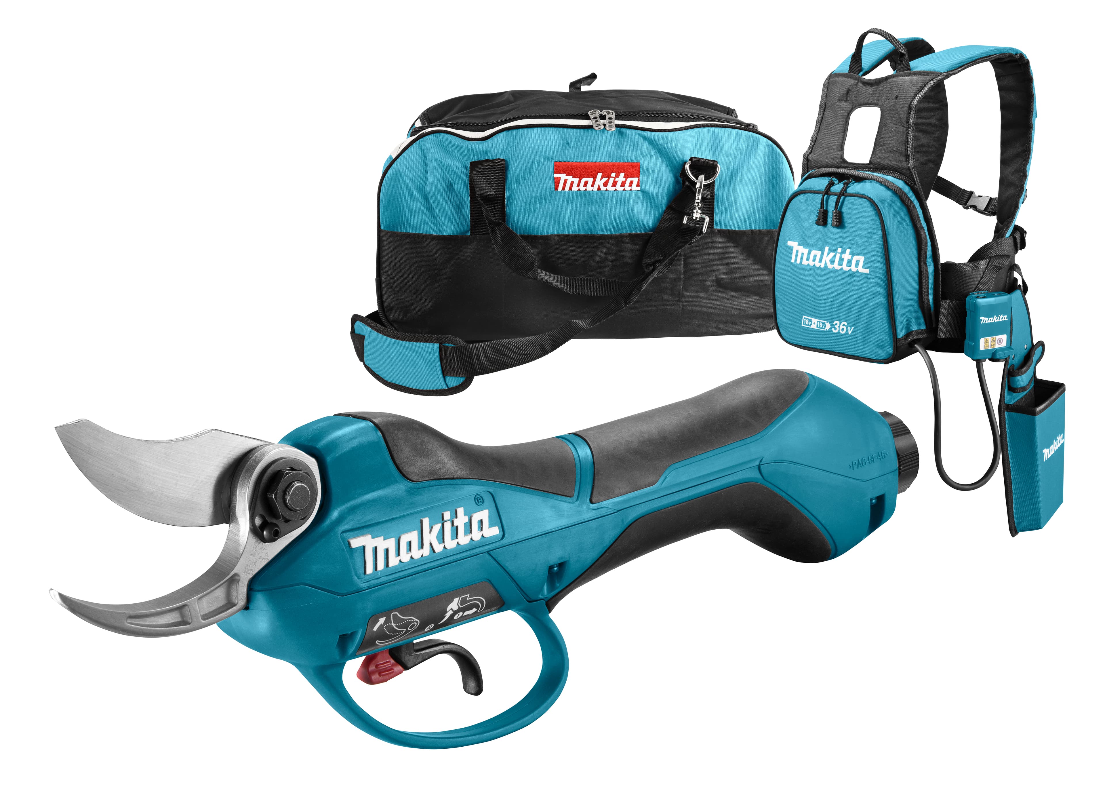 Makita snoeischaar DUP362Z ruggedragen 2x18V