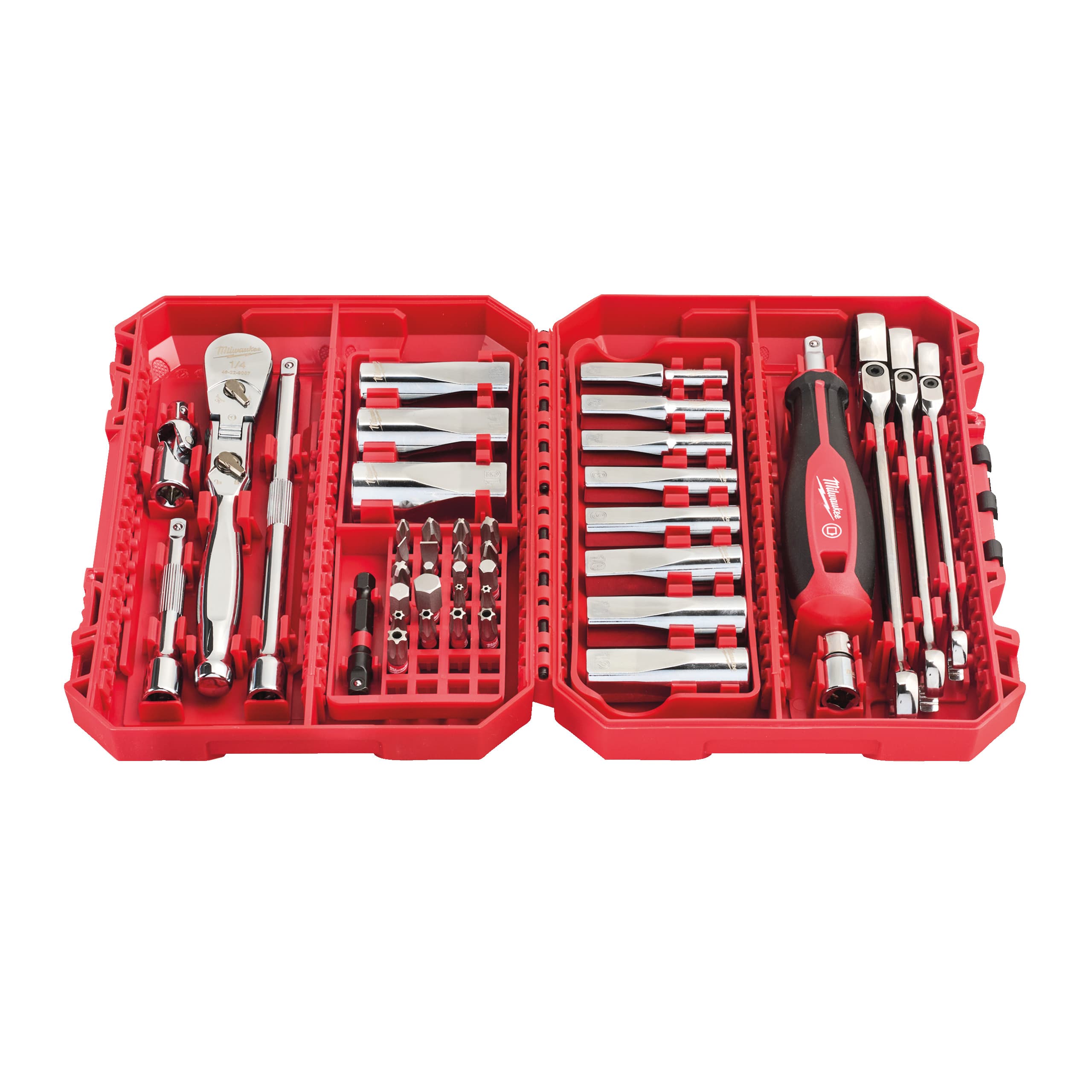 Milwaukee Doppenset 1/4” FOUR FLAT incl. bits en steeksleutels (42-delig)