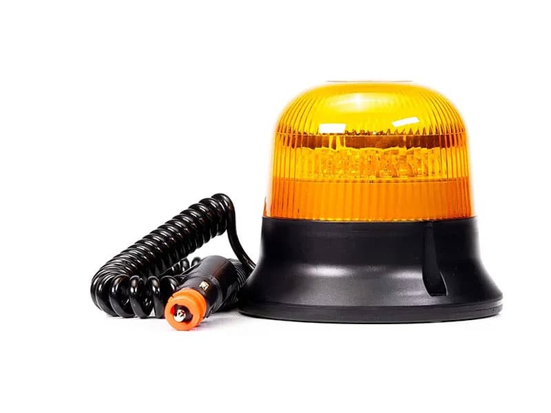 LED-zwaailamp amber met dubbele flits en magneetmontage