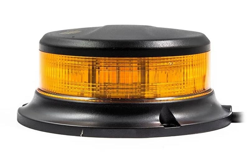 LED-zwaailamp amber met amber lens magneet+schakelaar