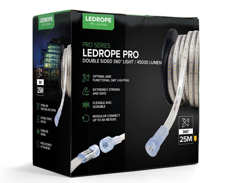 Lichtslang LedRope Pro 25 m dubbelzijdig (zonder stroomkabel)