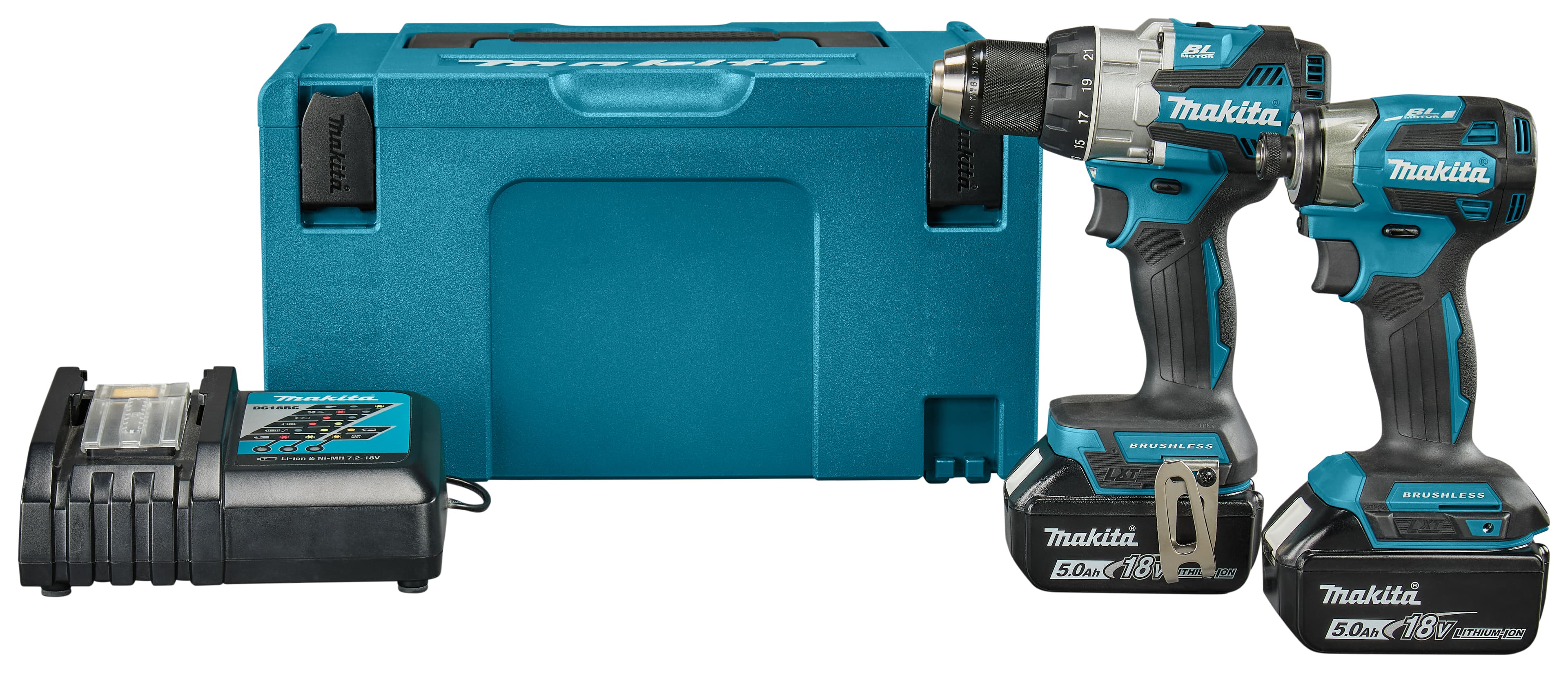 Makita combiset DLX2527TJ 2-kit 18V 2x 5.0Ah