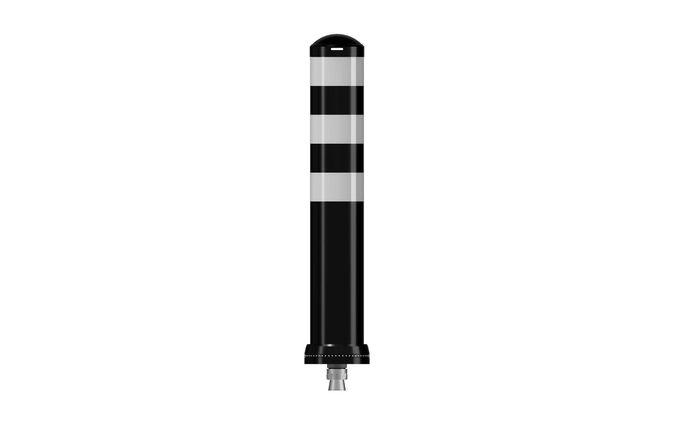 Pole Cone Traffic LS 800 × ø 130 mm – Zwart /Wit