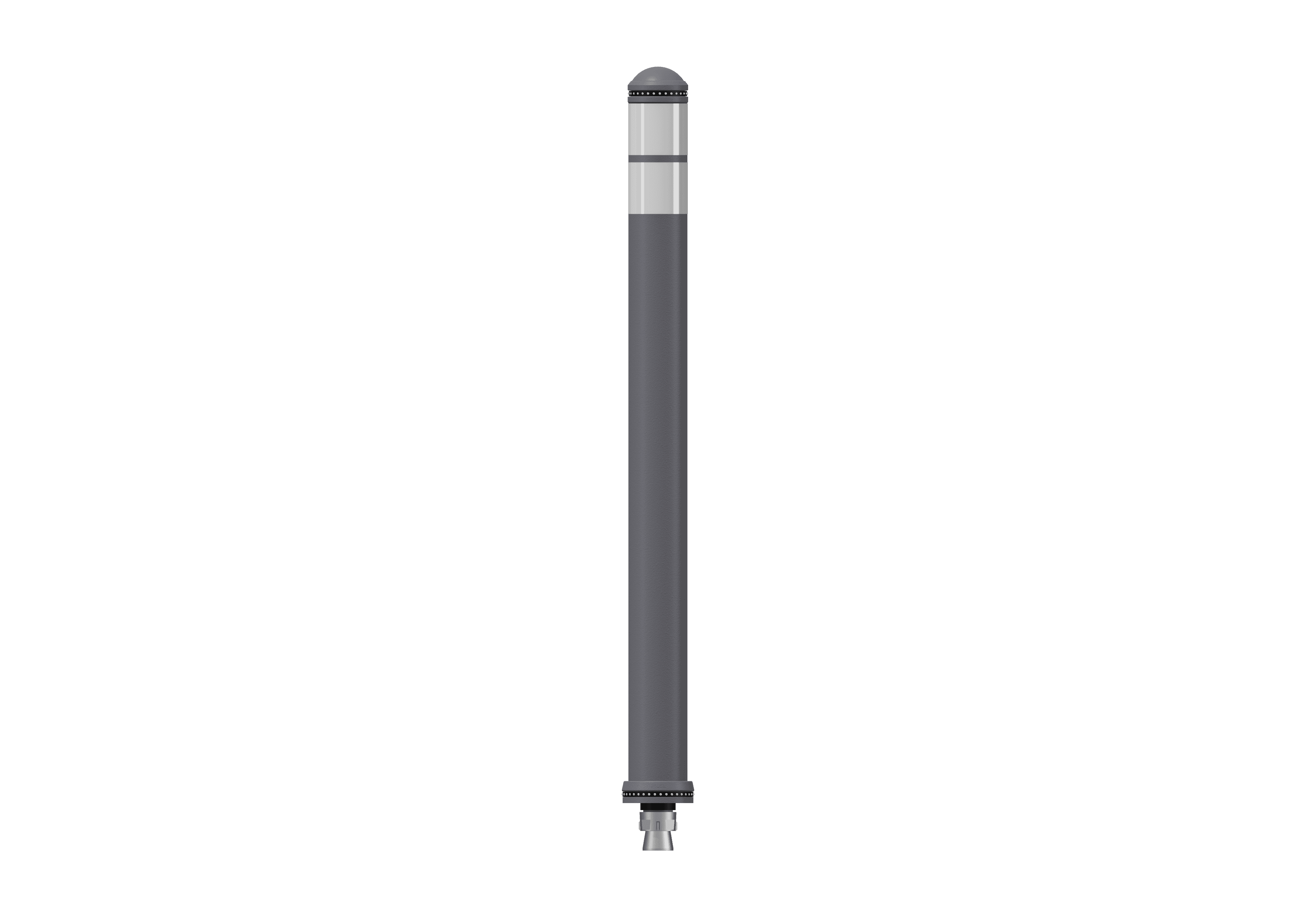 Pole Cone Traffic DK-7 1000 × ø 80 mm – Grijs/Wit