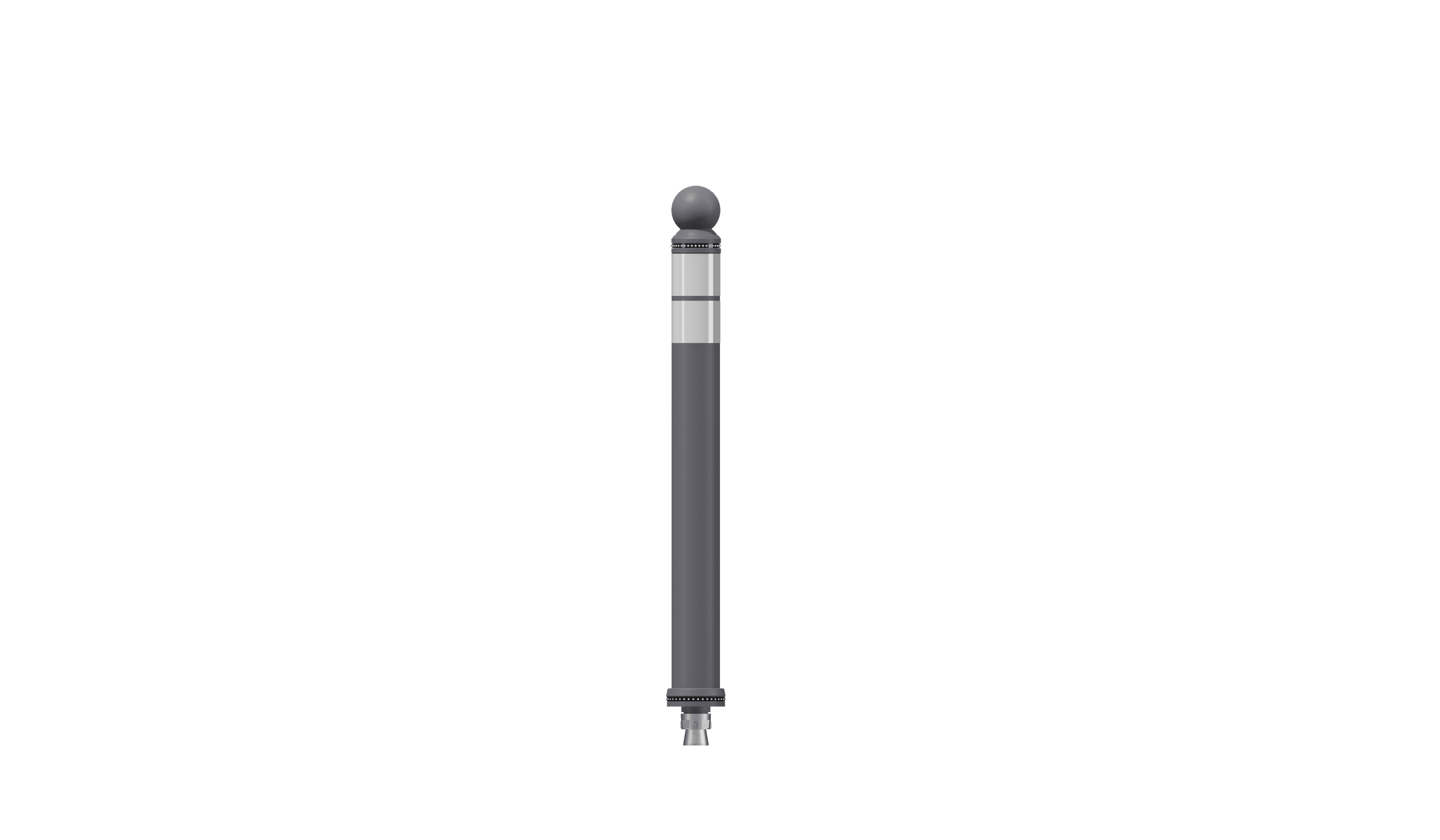 Pole Cone Traffic DK-7 870 × ø 80 mm – Grijs/Wit + Kop