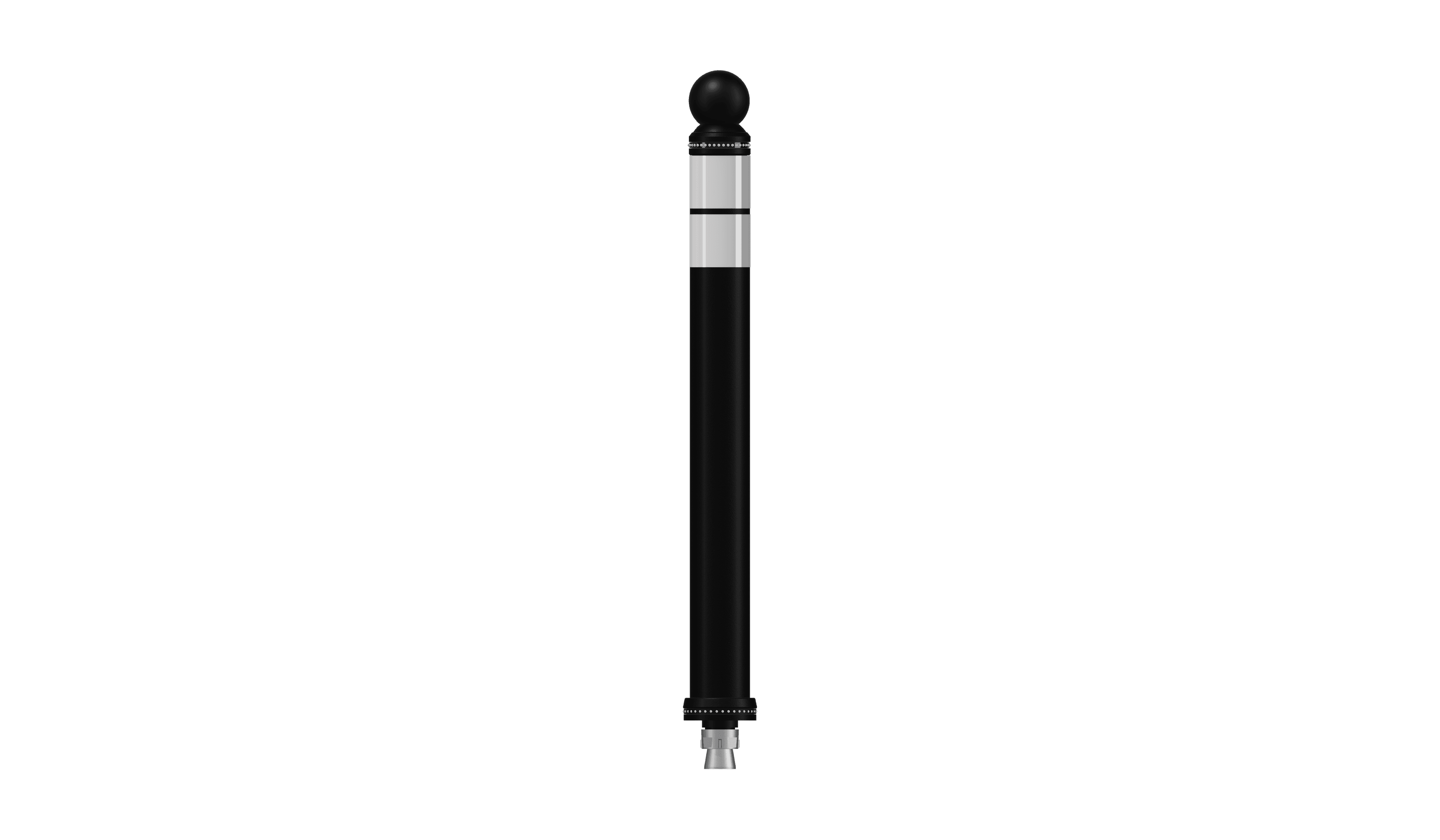 Pole Cone Traffic DK-7 870 × ø 80 mm – Zwart/Wit+ Kop