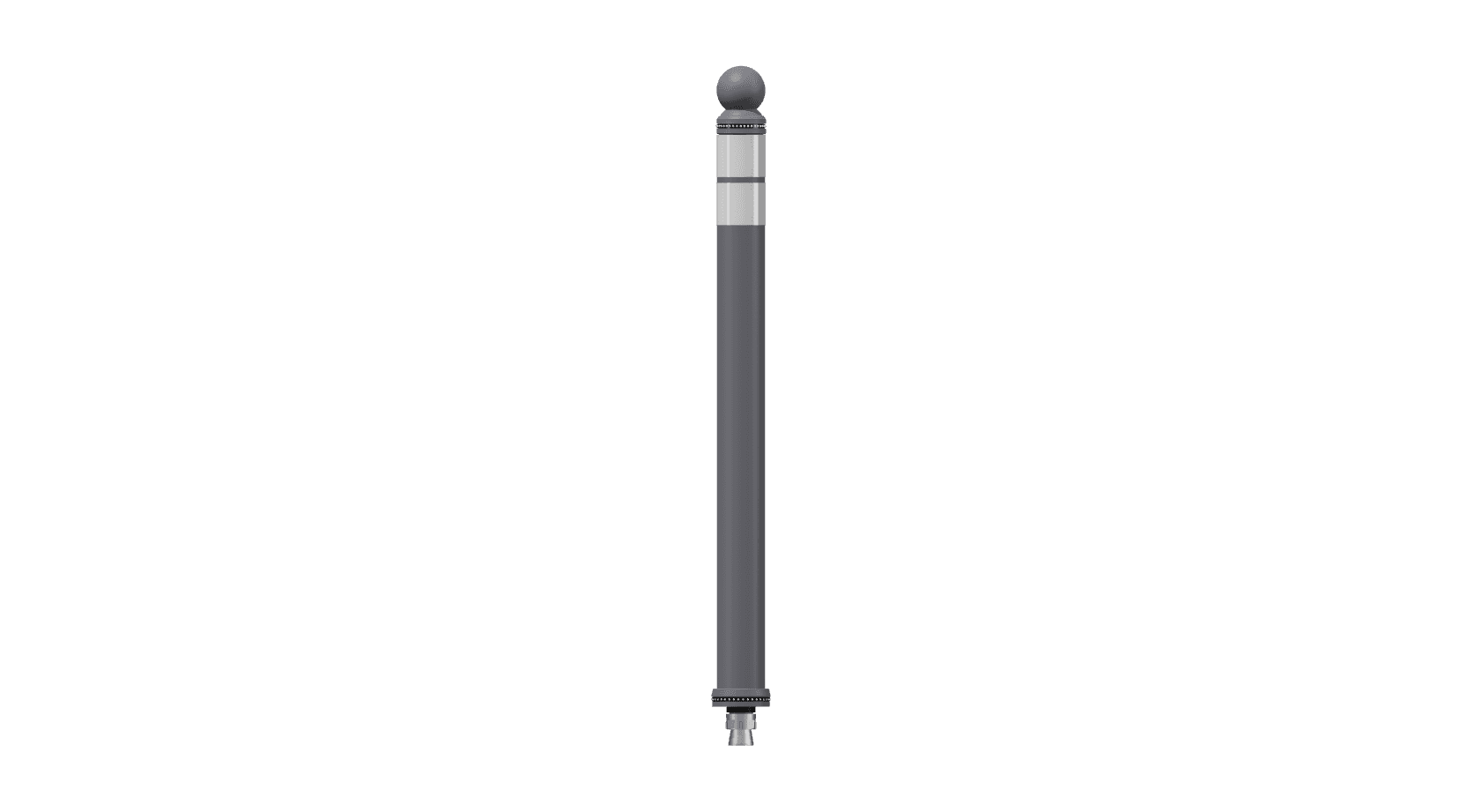 Pole Cone Traffic DK-7 1000 × ø 80 mm – Grijs/Wit + Kop