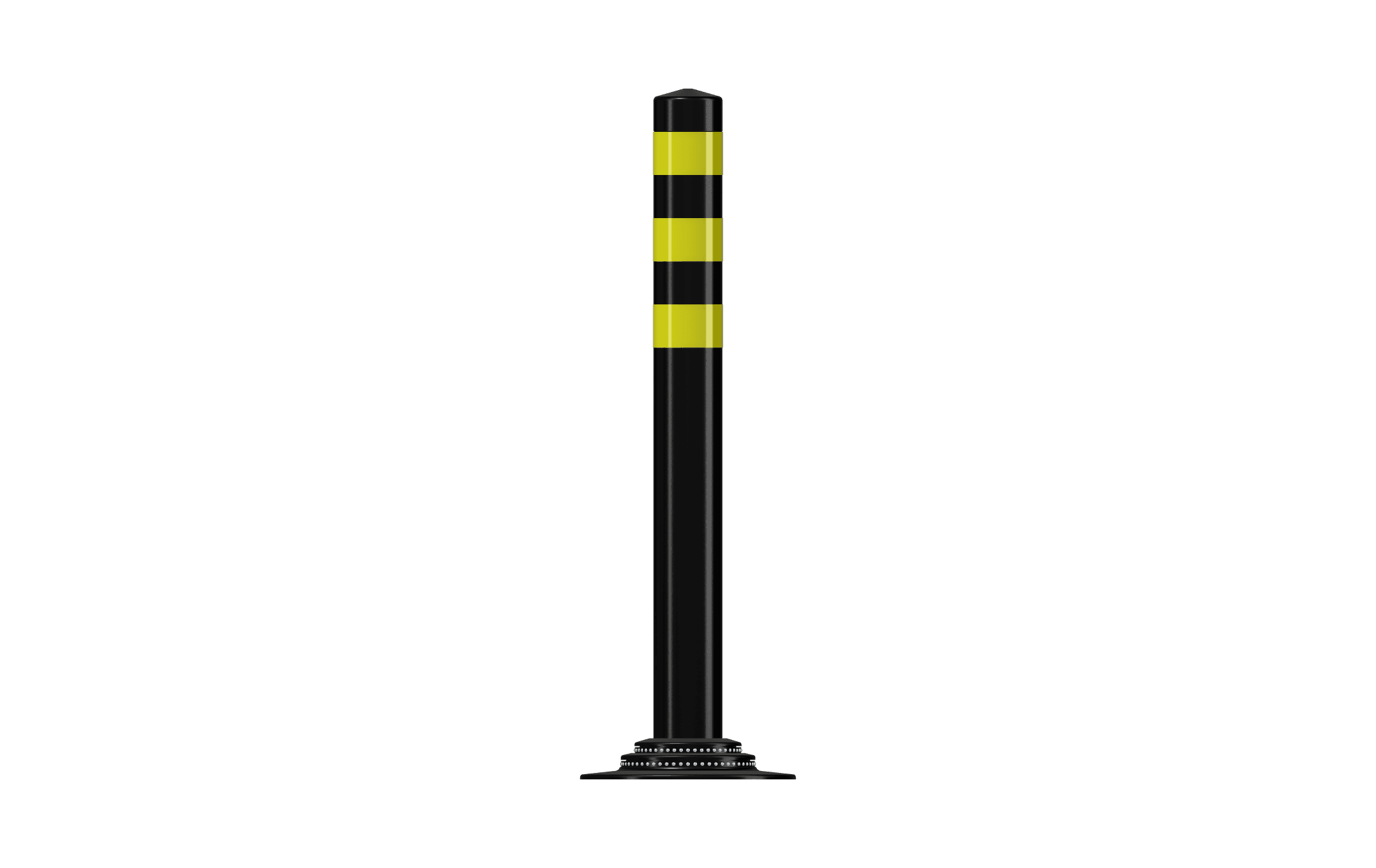 Pole Cone Traffic NF 800 × ø 80 mm – Zwart/Geel