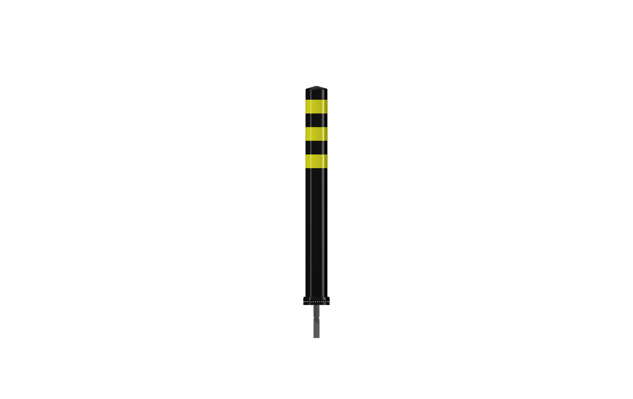 Pole Cone Traffic NSE 800 × ø 80 mm – Zwart/Geel