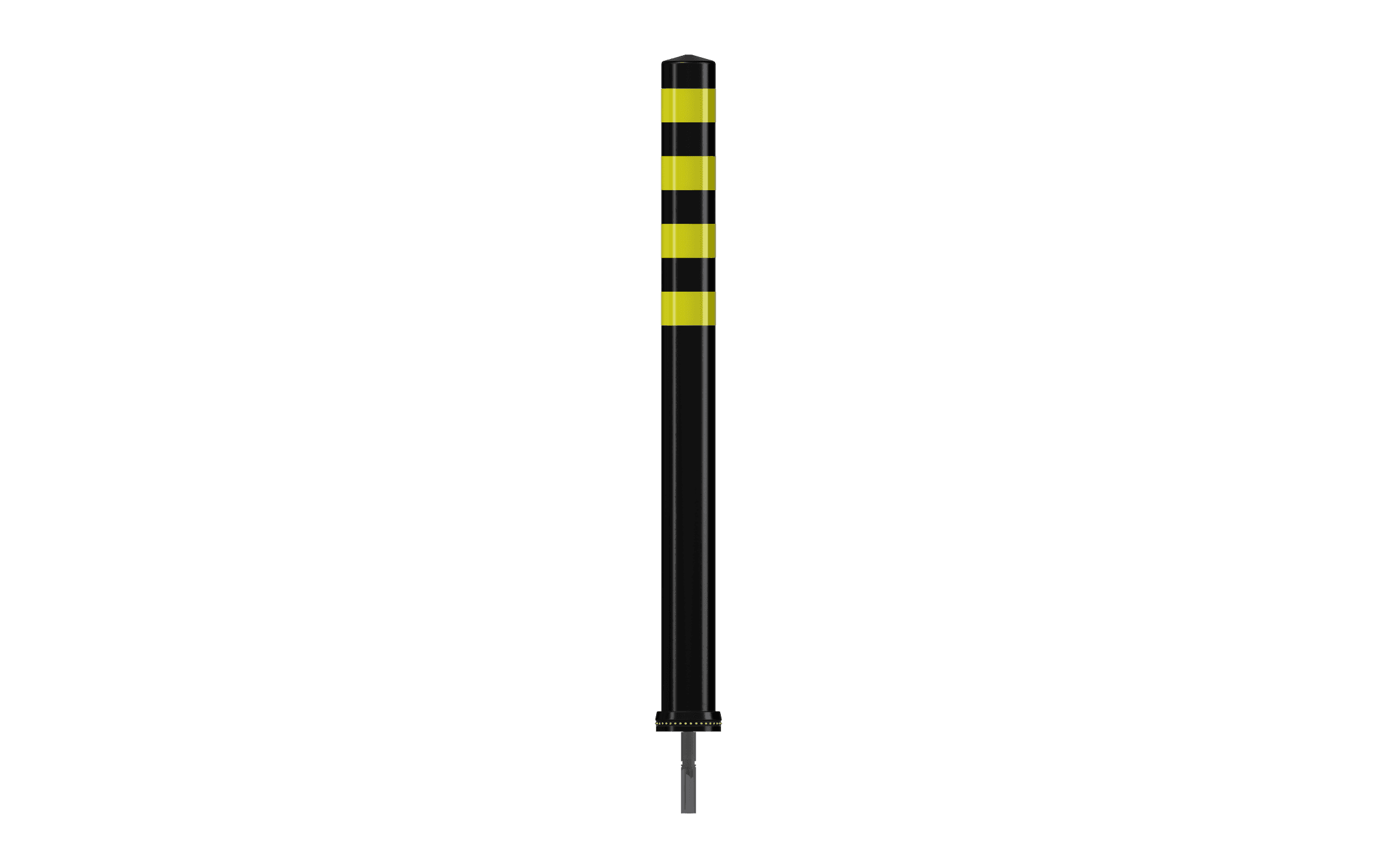 Pole Cone Traffic NSE 1000 × ø 80 mm – Zwart/Geel