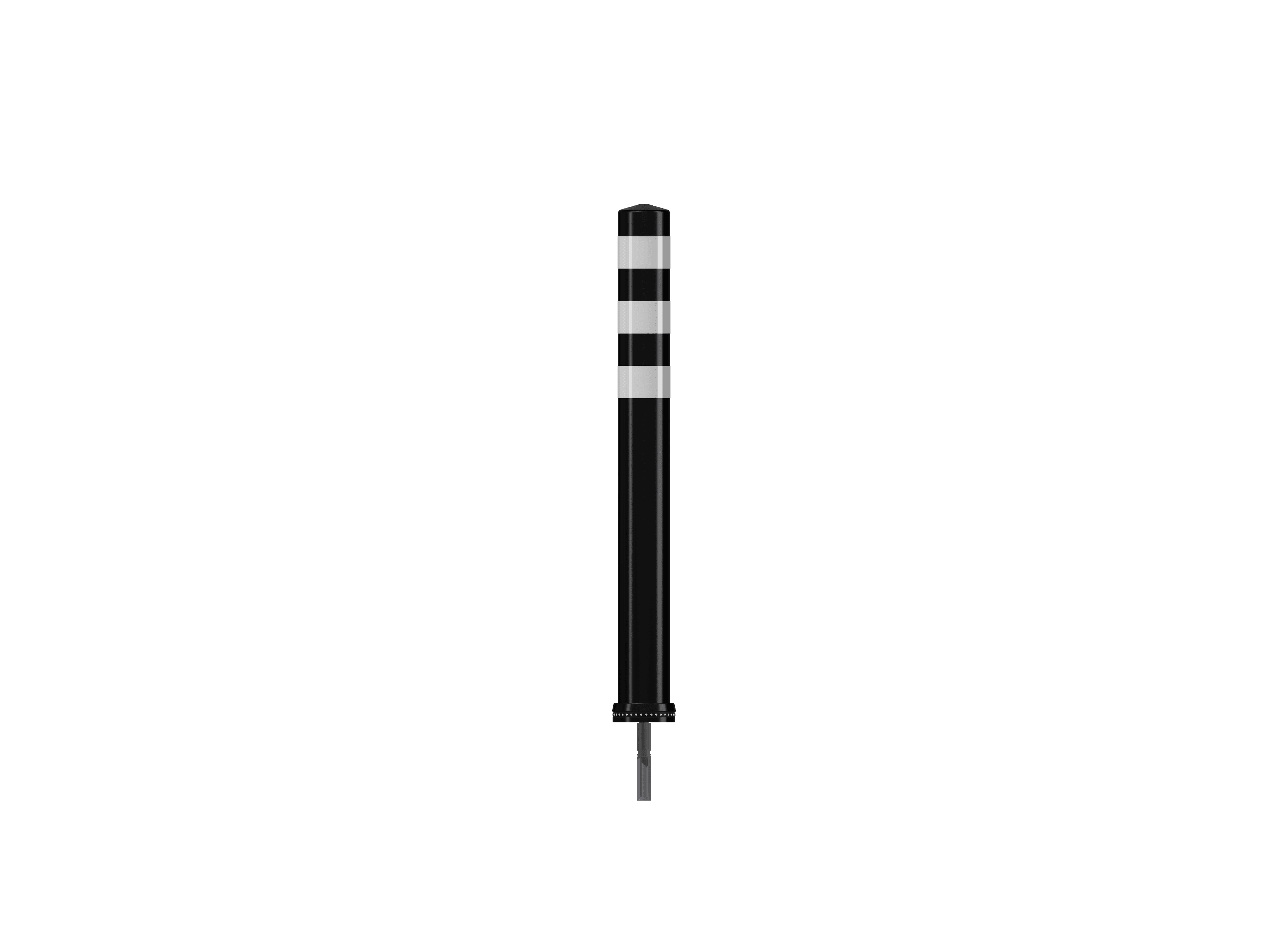 Pole Cone Traffic NSE 800 × ø 80 mm – Zwart/Wit
