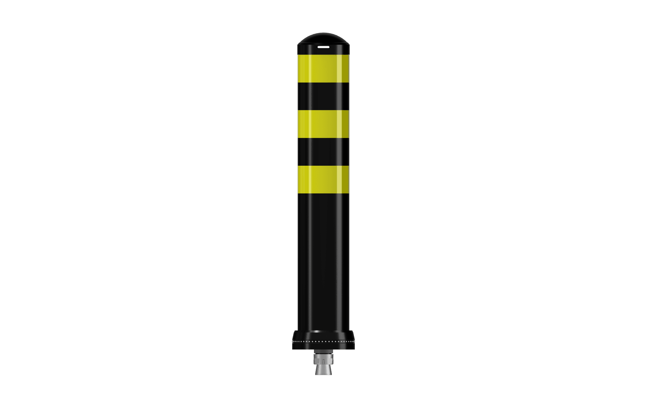 Pole Cone Traffic LS 800 × ø 130 mm – Zwart/Geel