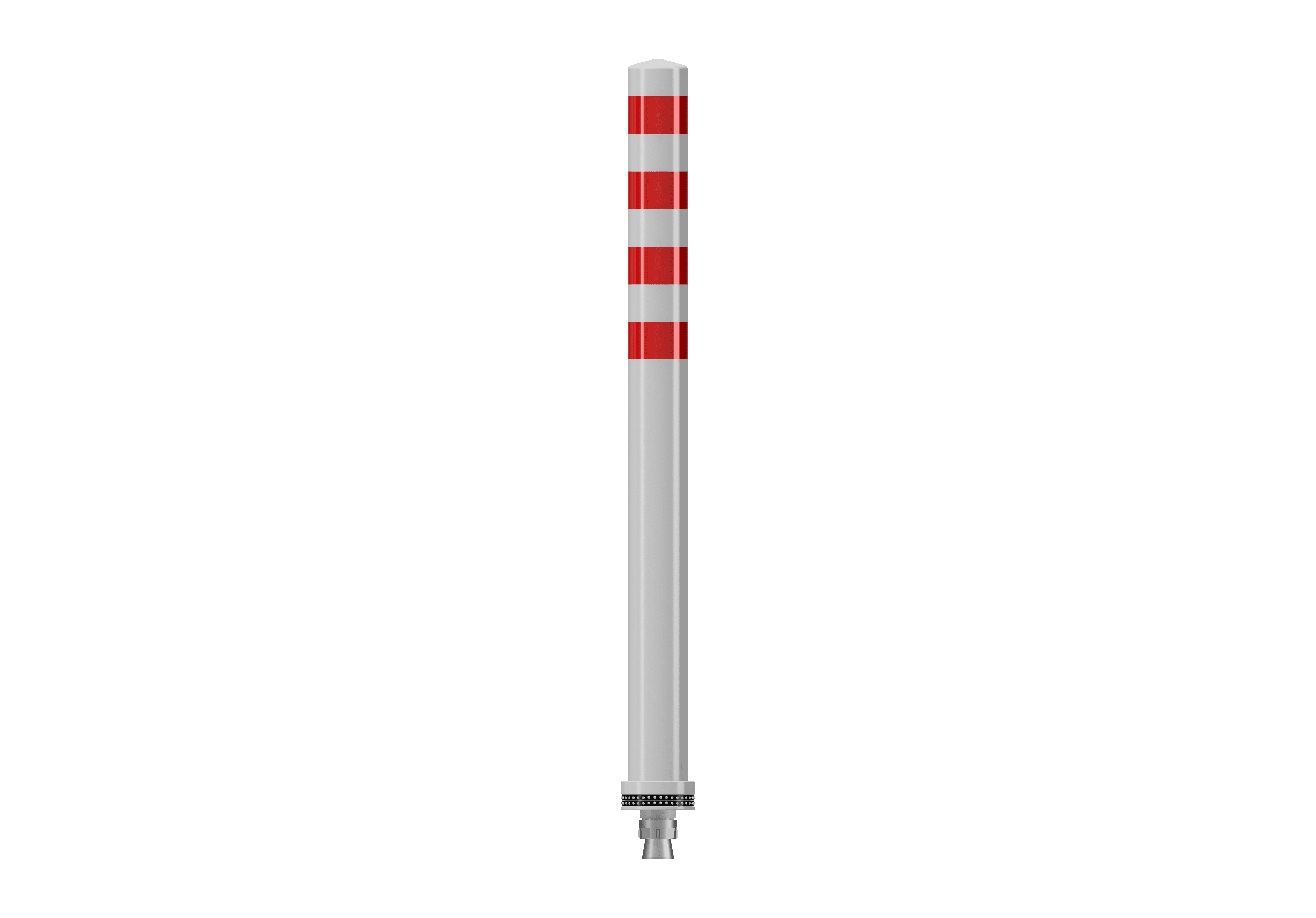 Pole Cone Traffic NS 1000 × ø 80 mm – Wit/Rood