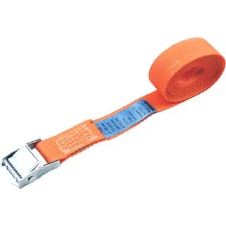 Spanband 25mm met klemgesp 1m oranje