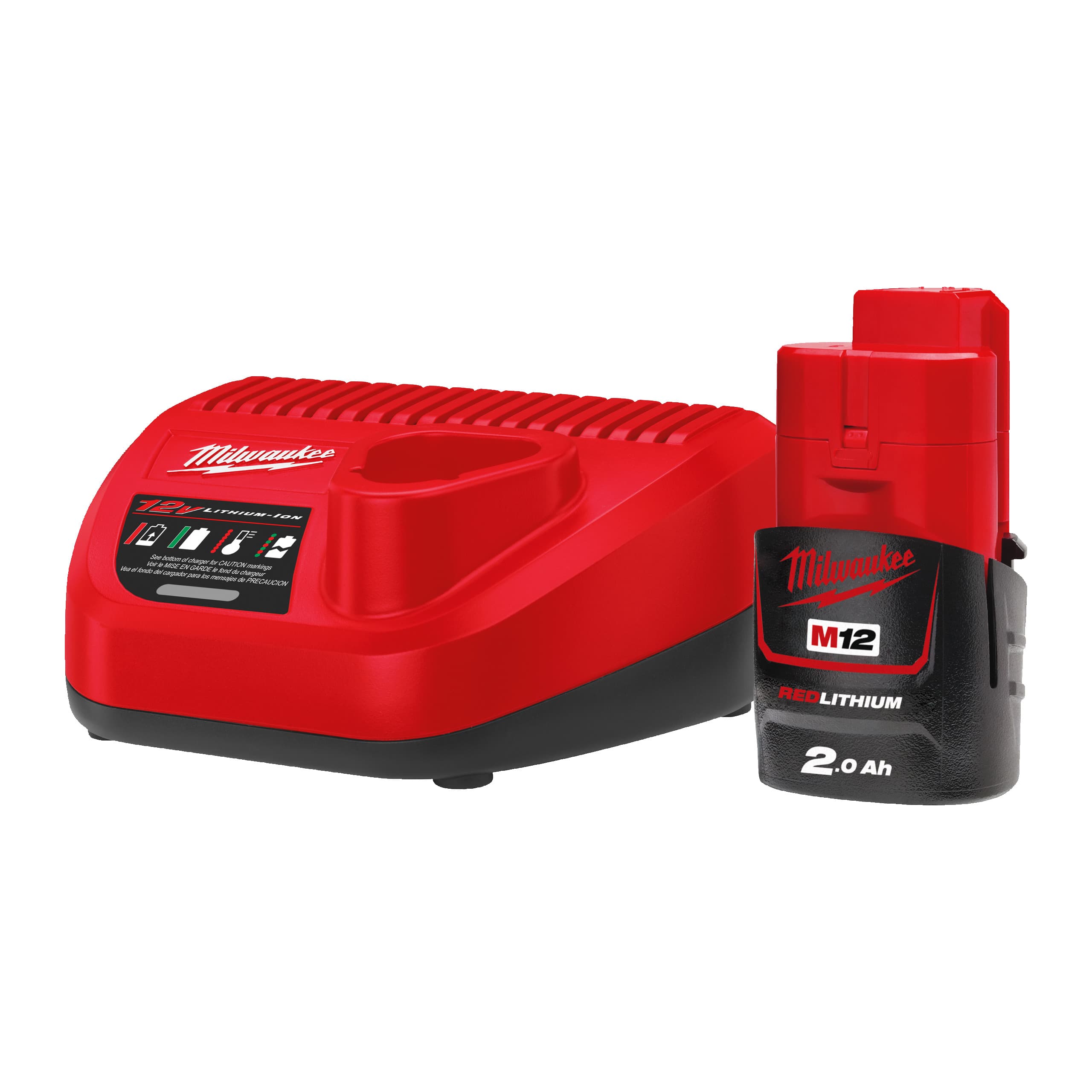 Milwaukee accu startset M12 NRG-201 3A lader 1x 2,0Ah