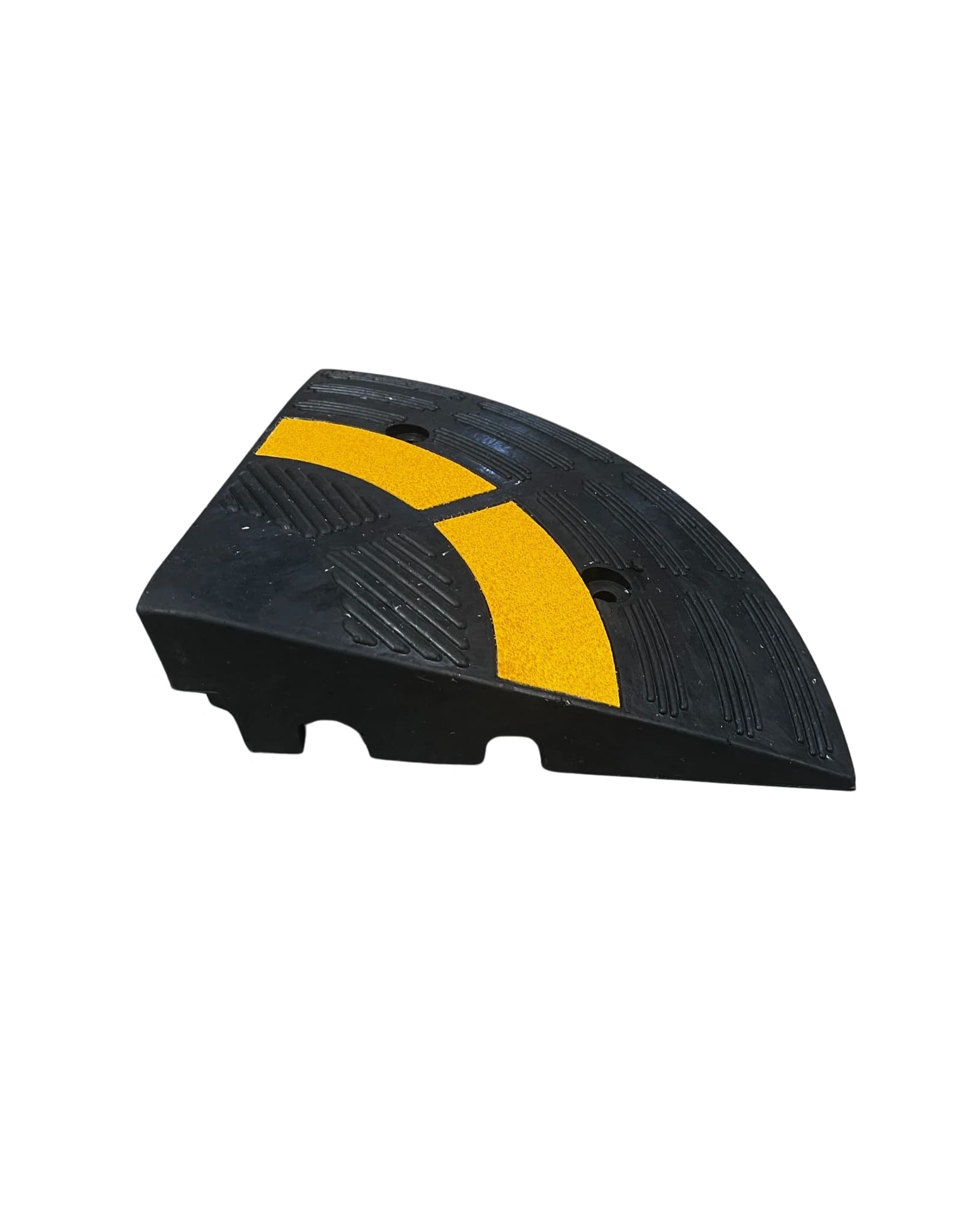 Oprijdrempel hoekstuk rubber 10cm zw/gl