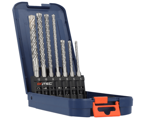 Rotec Hamerboorset SDS-plus Quattro-X 4-snijder 5-12mm 7dlg