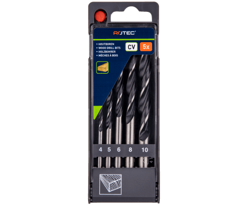 Rotec Houtspiraalboorset 4-10mm 5dlg