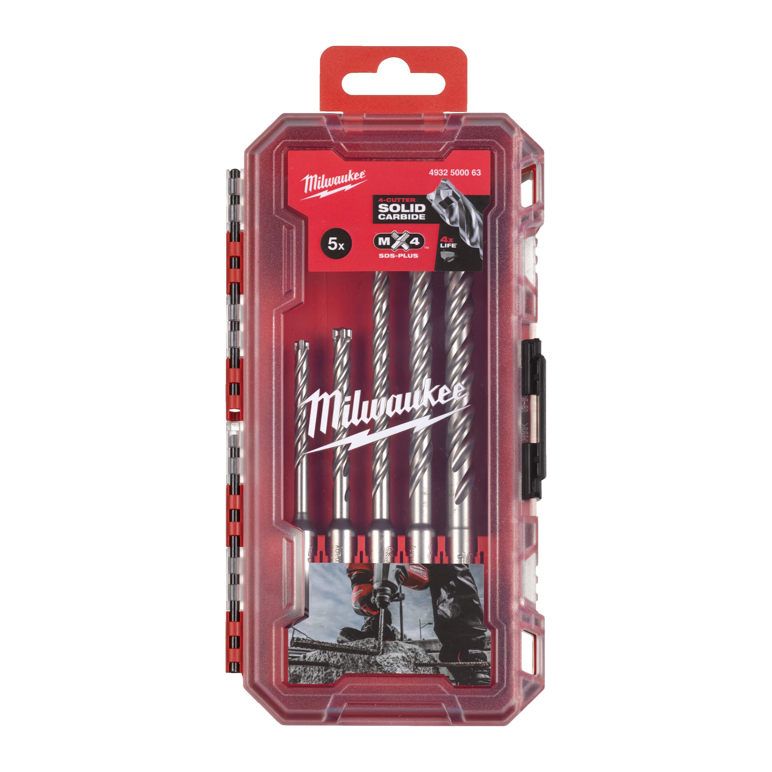 Milwaukee SDS-plus borenset MX4 Packout ready 5dlg