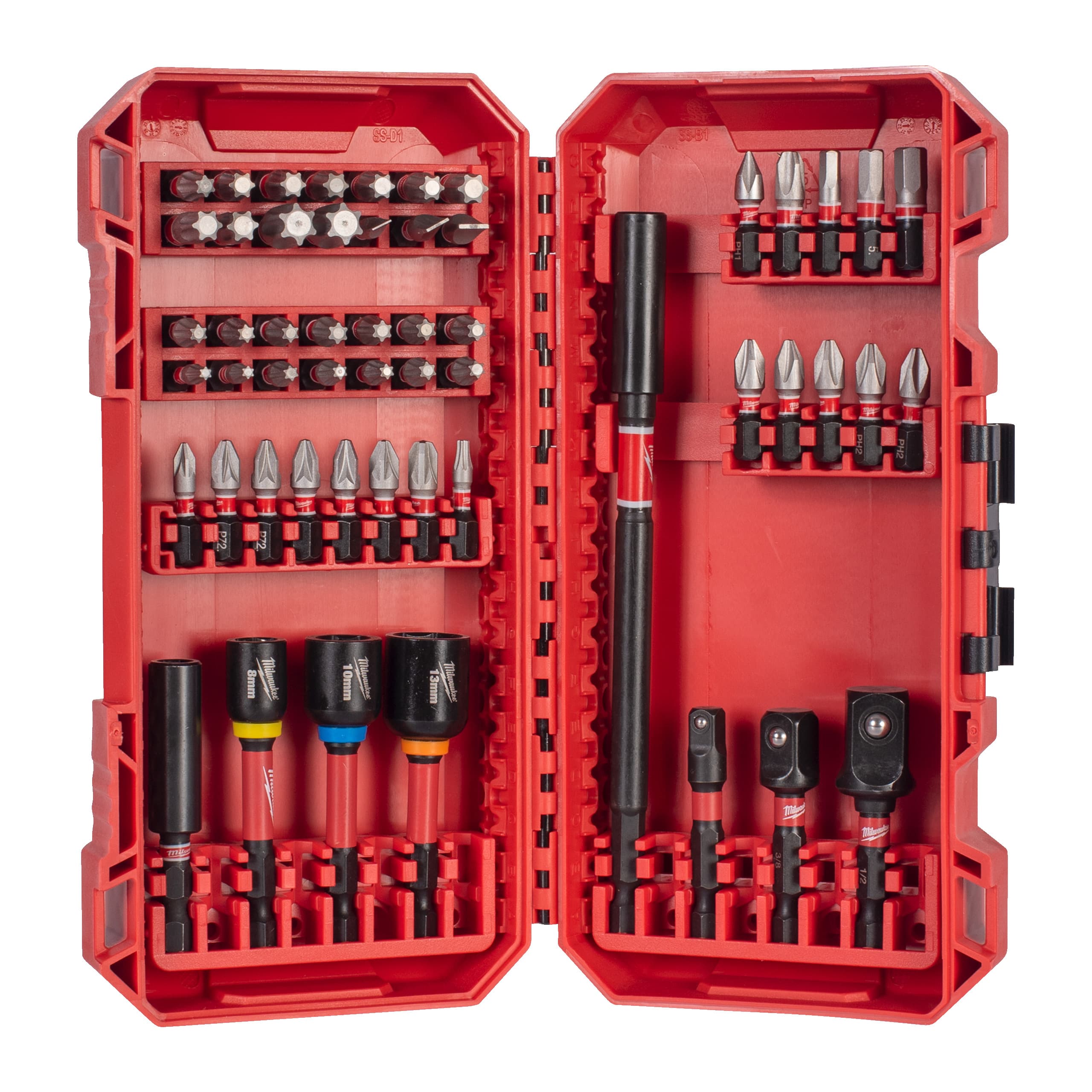 Milwaukee Schroefbitset SHOCKWAVE 54-delig, bits en doppen Packout ready