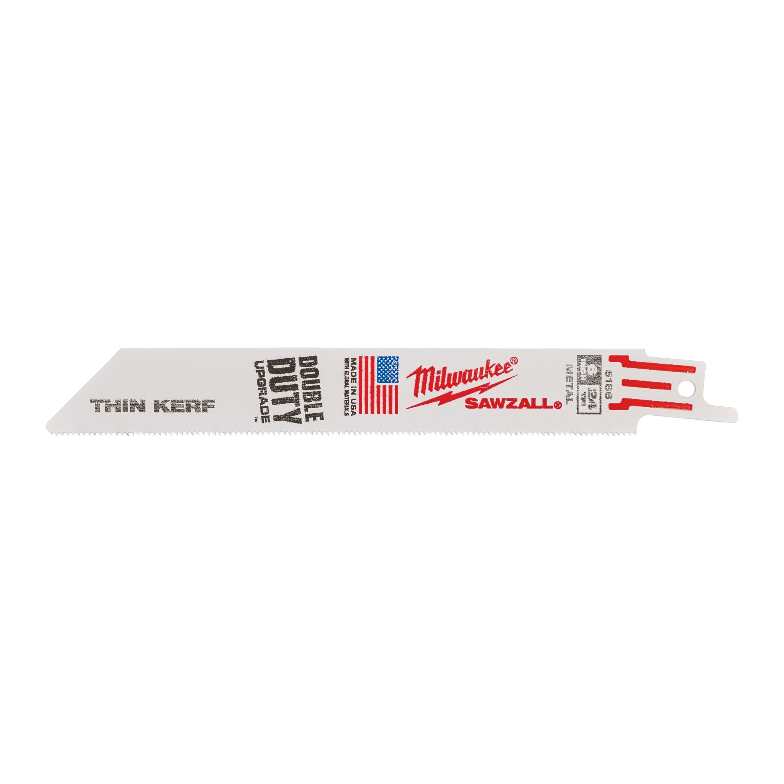 Milwaukee Reciprozaagblad Sawzall metaal Thin Kerf 150mm 25-Tpi (5 stuks)