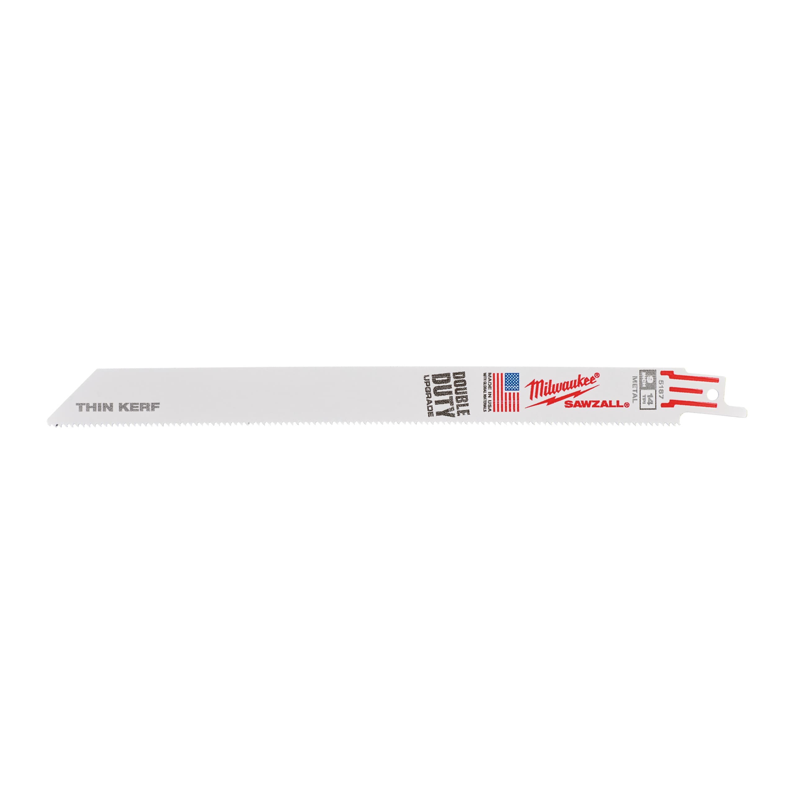 Milwaukee Reciprozaagblad Sawzall metaal Thin Kerf 230mm 14-Tpi (5 stuks)