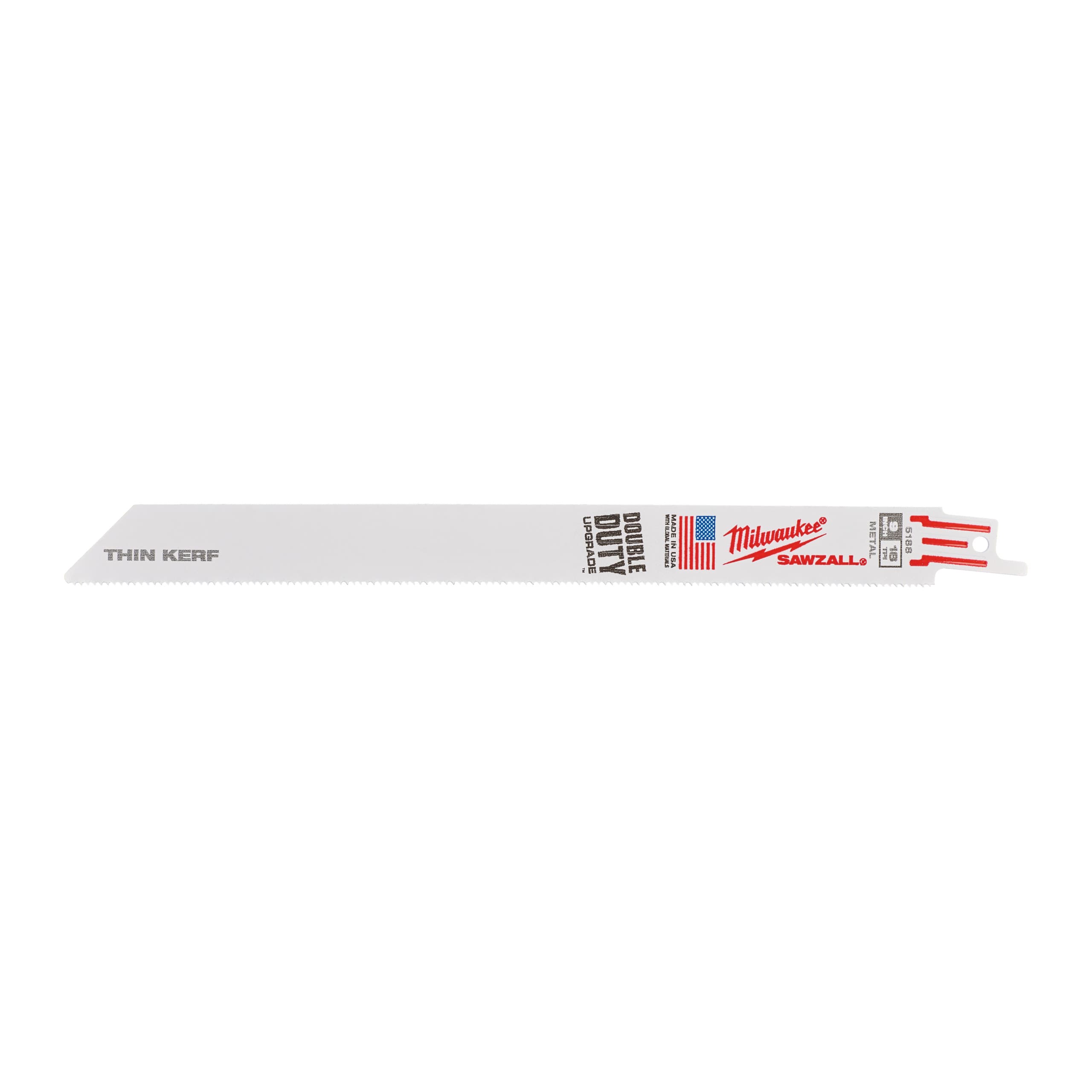 Milwaukee Reciprozaagblad Sawzall metaal Thin Kerf 230mm 18-Tpi (5 stuks)