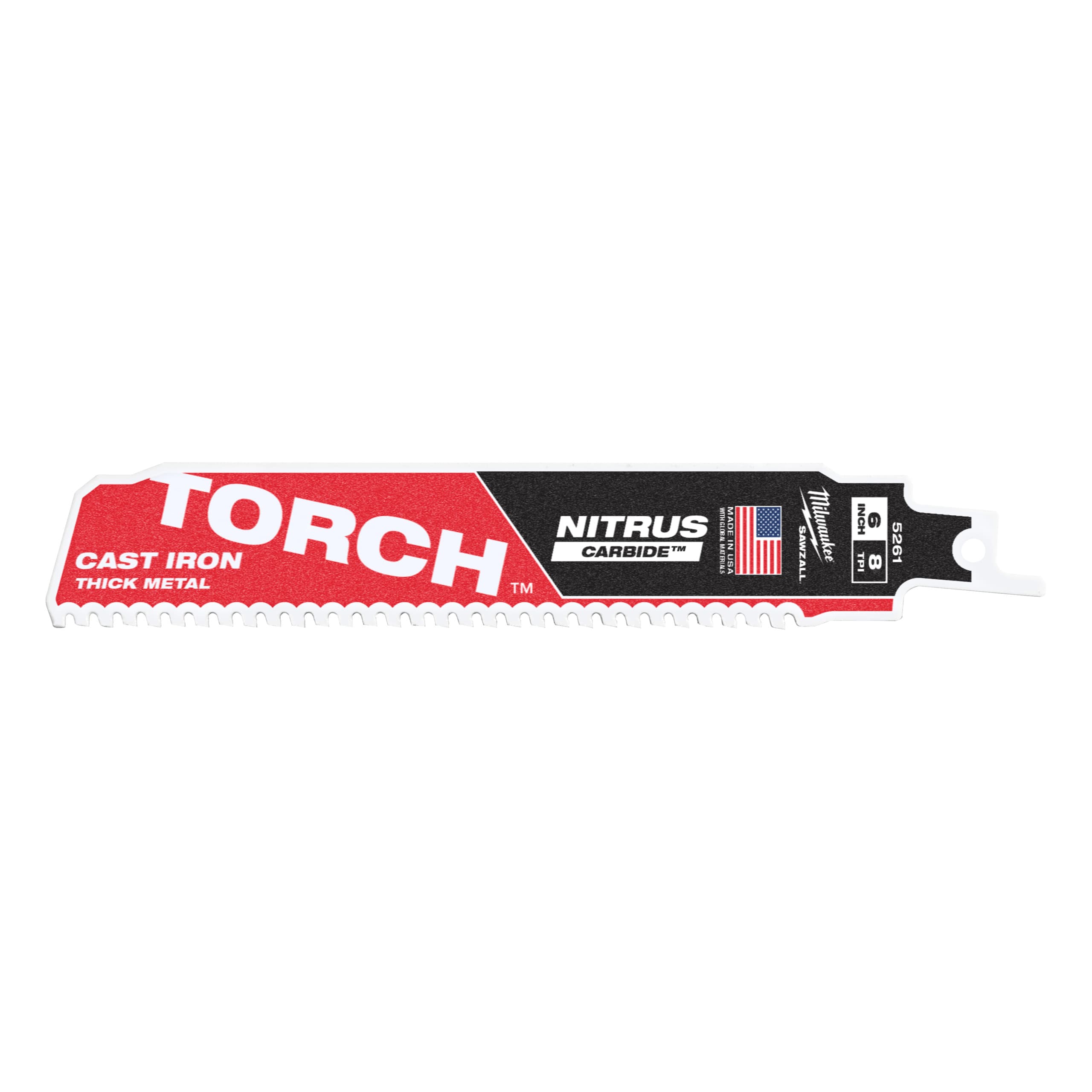 Milwaukee Reciprozaagblad Sawzall metaal TCT Torch Nitrus 150mm 8-Tpi