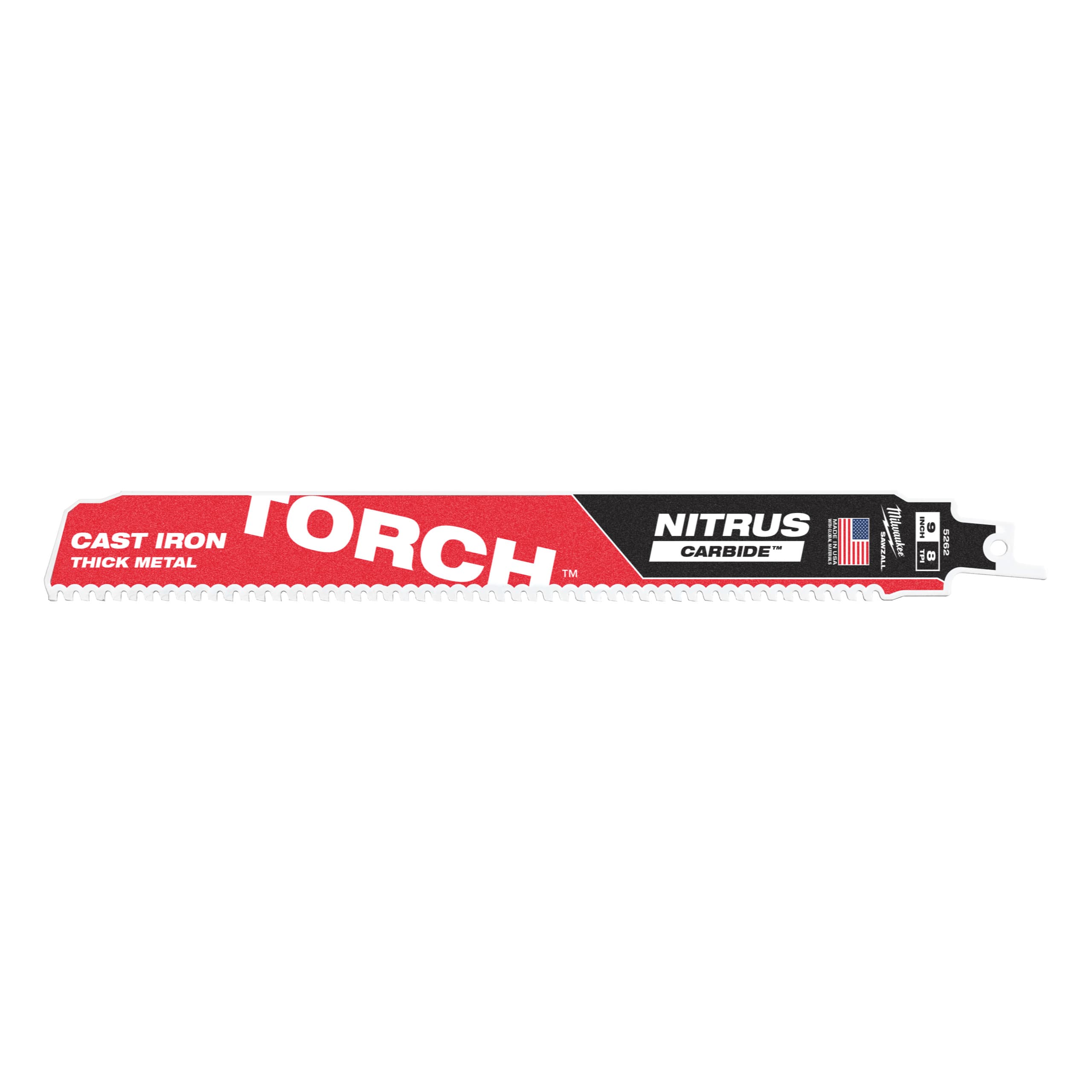 Milwaukee Reciprozaagblad Sawzall metaal TCT Torch Nitrus 230mm 8-Tpi