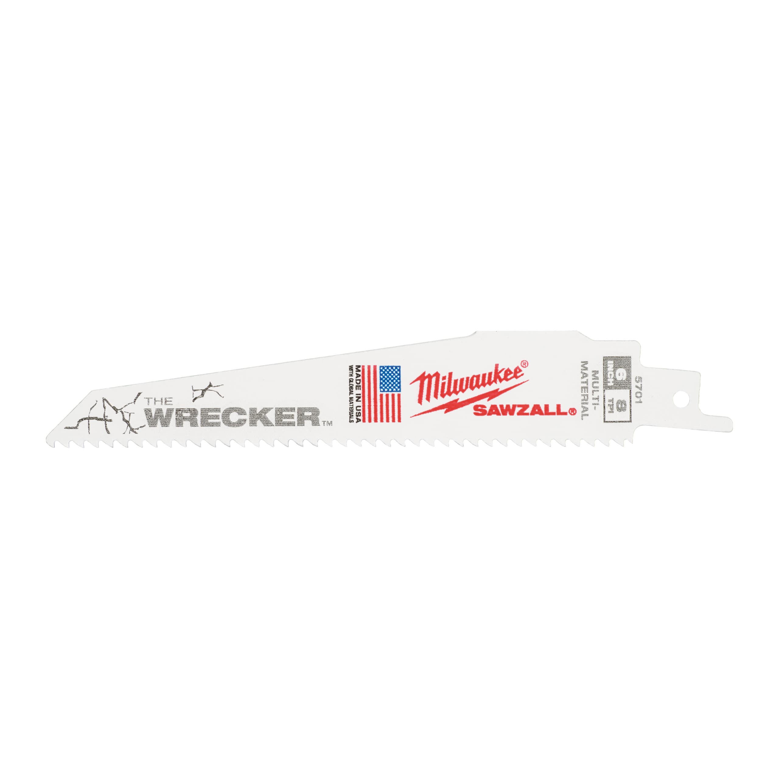 Milwaukee Reciprozaagblad Sawzall multi material Wrecker 150mm 7/11-Tpi (5 stuks)