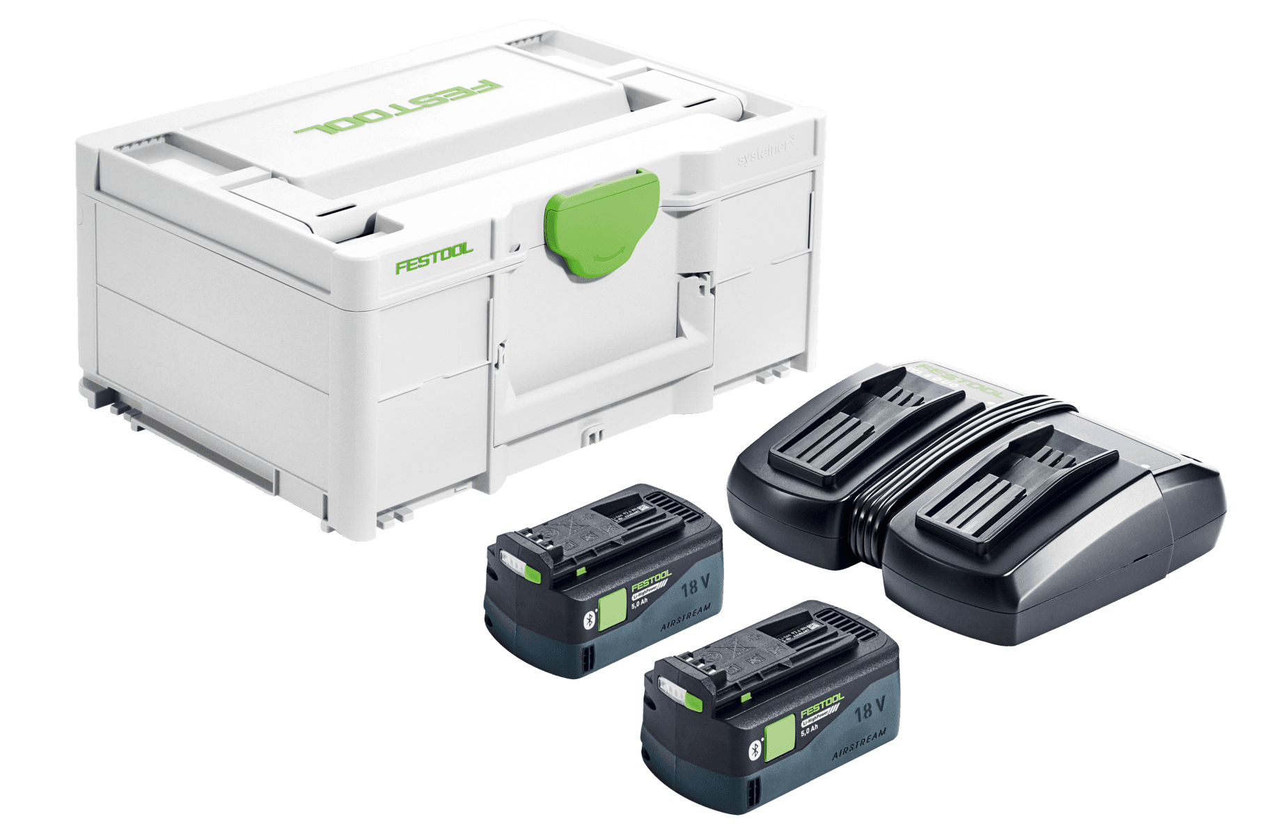 Festool startset SYS 18V 2xHP5,0/TCL6DUO 2x 5.0Ah duolader 6A 18V Tabless