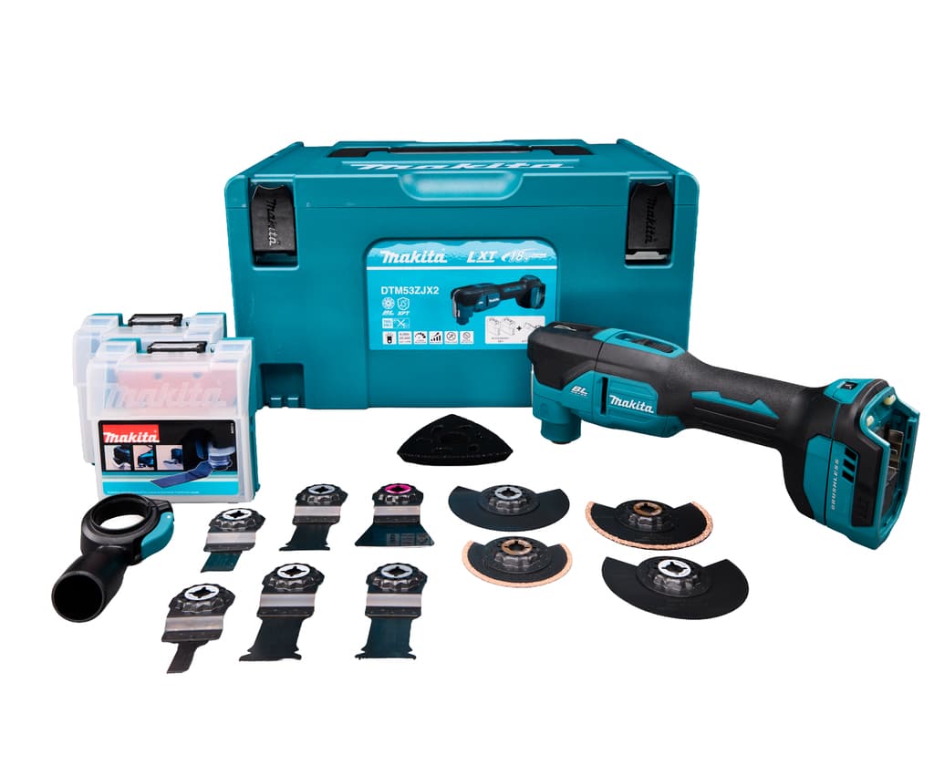 Makita multitool DTM53ZJX2 Starlock 18V incl. accessoires Mbox