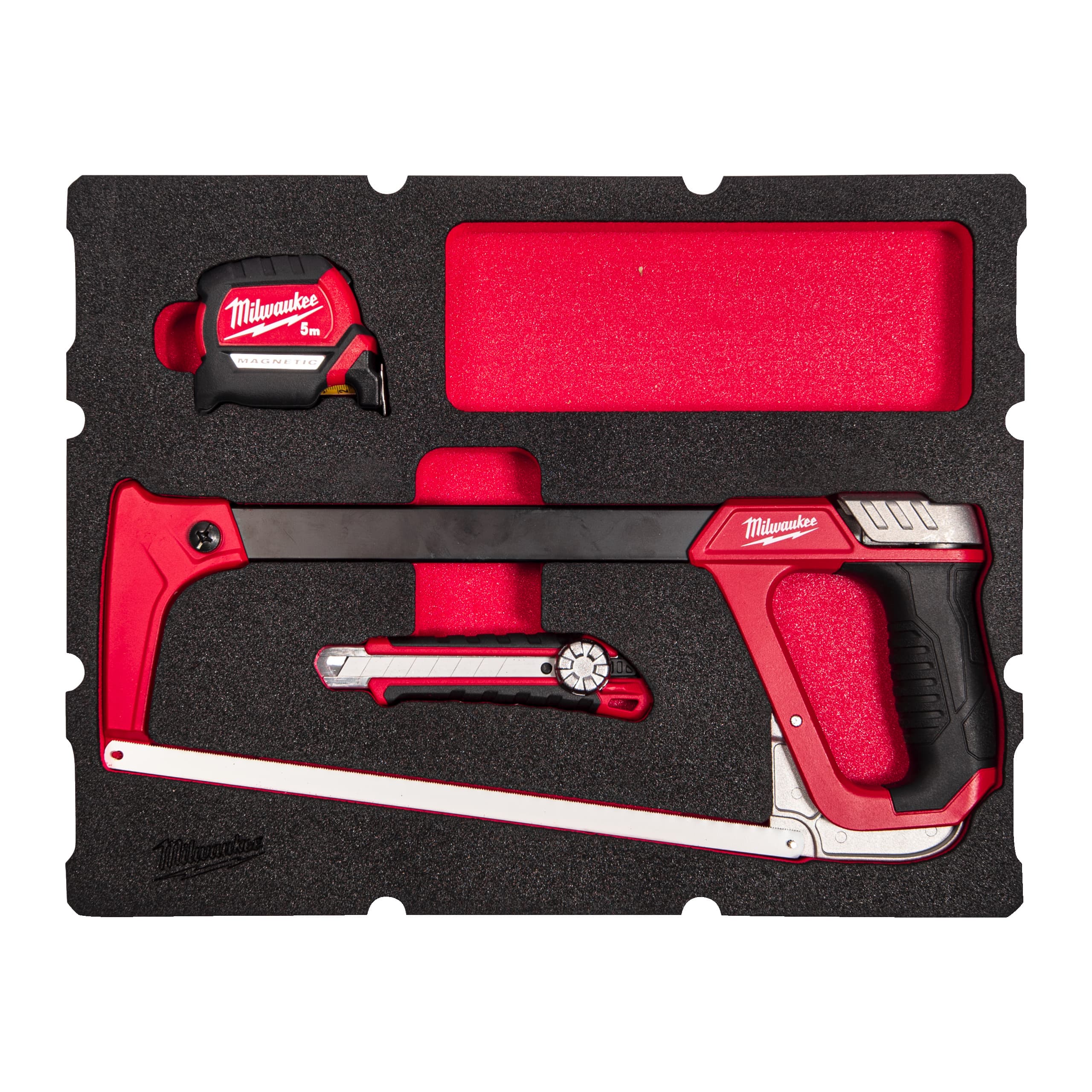 Milwaukee Foam Inlay PACKOUT snij- en meetgereedschap set (4-delig)