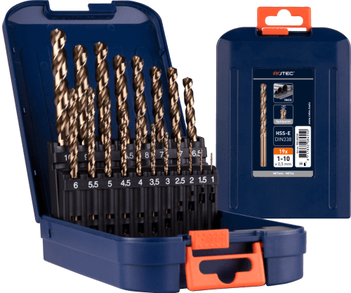 Rotec Metaalboorset HSS-E Gold-line Cobalt 1-10mm 19dlg