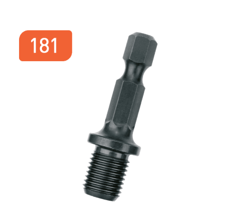 Rotec Adapter 1/4 hex > 3/8"-24 UNF