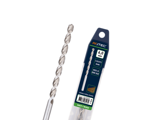 Rotec Houtspiraalboor HSS-G lang