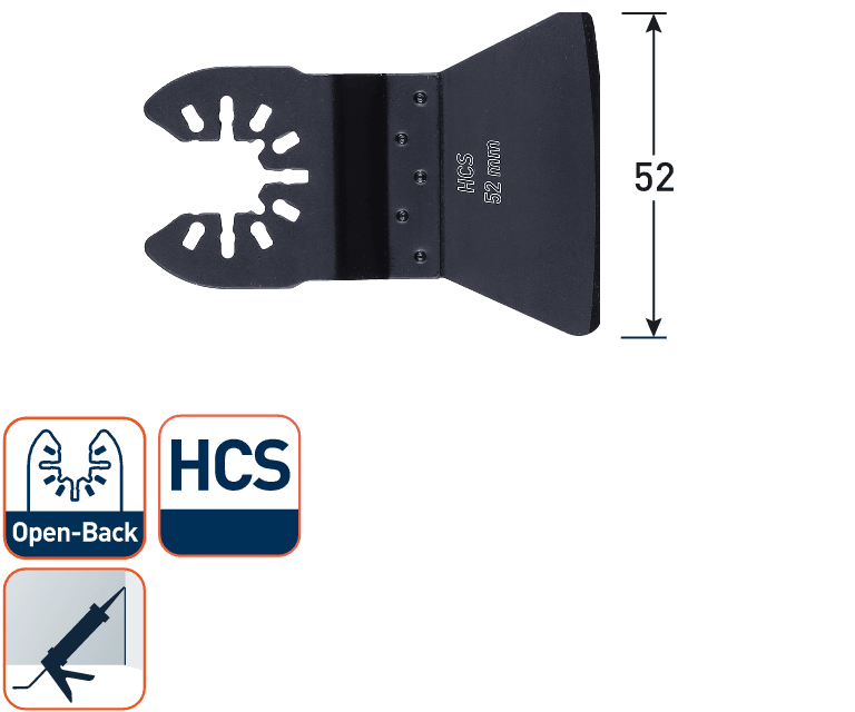 Rotec multitool Open-Back Schaafmes HCS 52x25mm