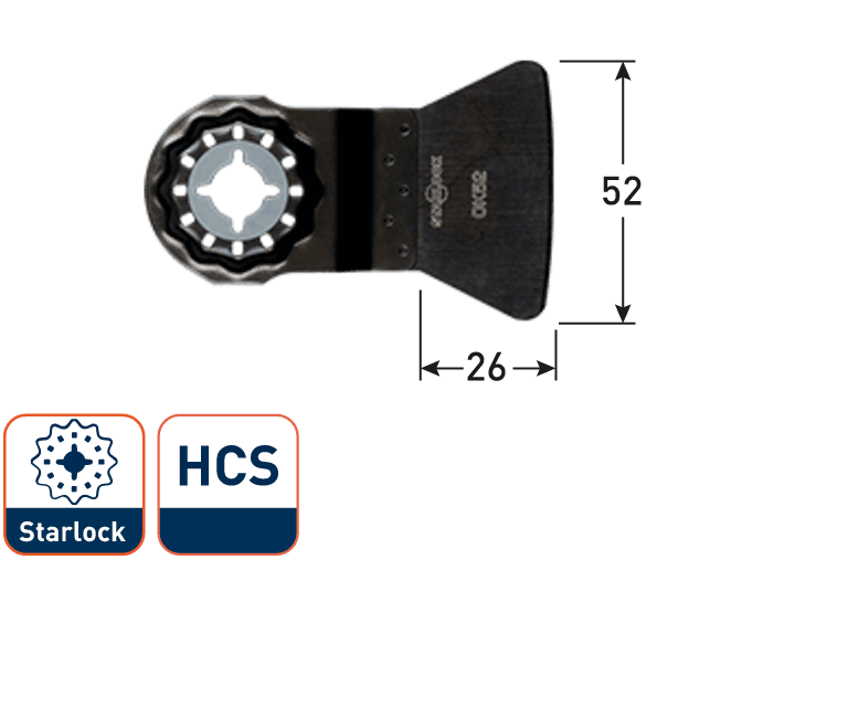 Rotec multitool Starlock Schaafmes HCS 52x26mm