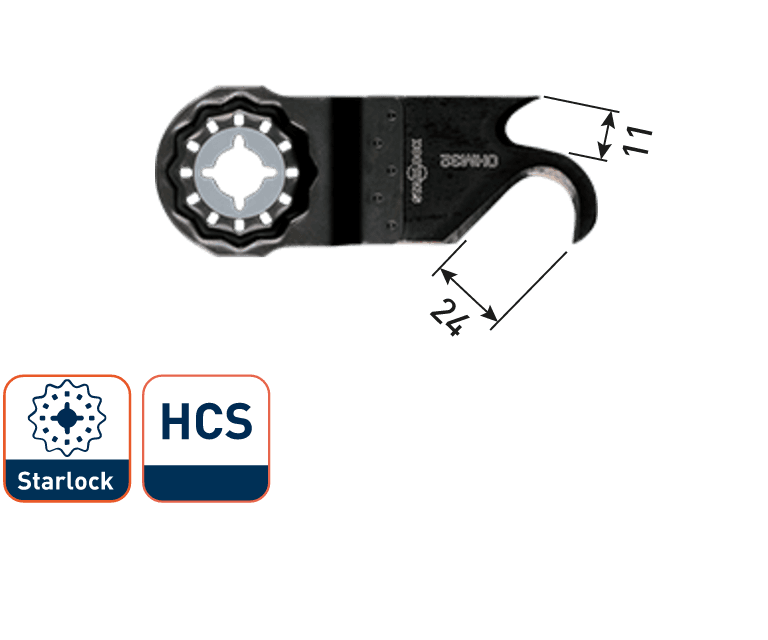 Rotec multitool Starlock Multi-Mes HCS Dakleer 24x11mm