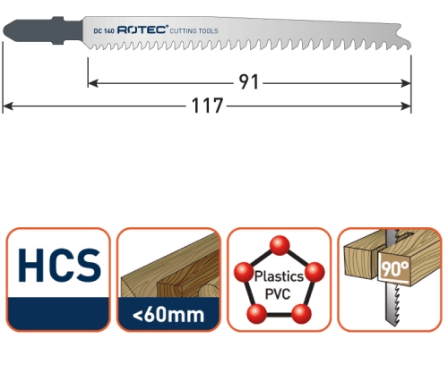 Rotec Decoupeerzaagblad Hout Clean-line T234X speed 117mm 5x