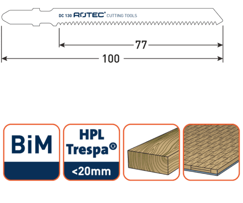 Rotec Decoupeerzaagblad Hout Clean-line T101AIF Trespa 117mm 5x