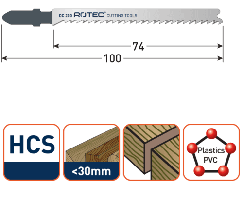 Rotec Decoupeerzaagblad Hout Clean-line T101B 100mm 5x