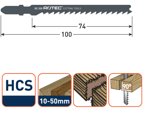 Rotec Decoupeerzaagblad Hout Speed-line T144DP extra dik 100mm 5x