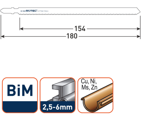 Rotec Decoupeerzaagblad Metaal Basic-BIM T718BF Sandwichpanelen 180mm 5x