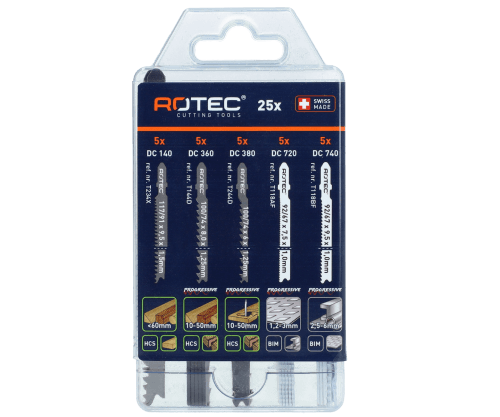 Rotec Decoupeerzaagbladset Hout-metaal 25dlg