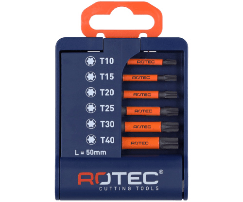 Rotec Schroefbitset IMPACT 50mm bits TX 6dlg