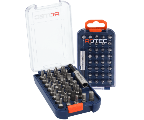 Rotec Schroefbitset BASIC Bithouder bits PH-PZ-T-SL-H-TT-SQD 34dlg